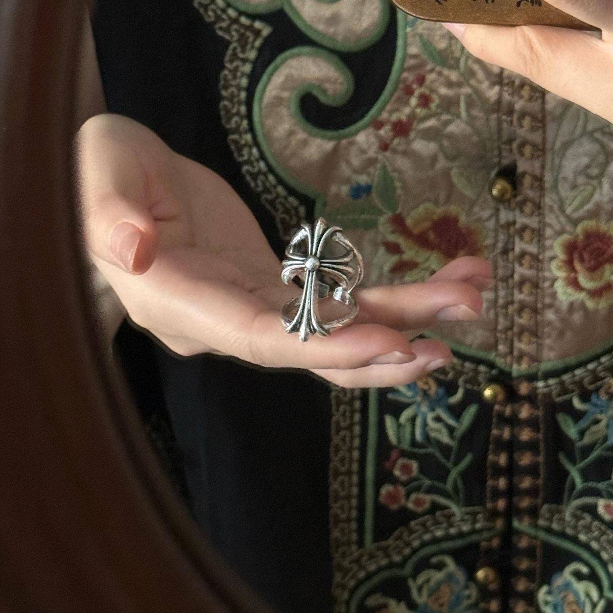 Handmade  Sterling Silver Chinese Ethnic Ring