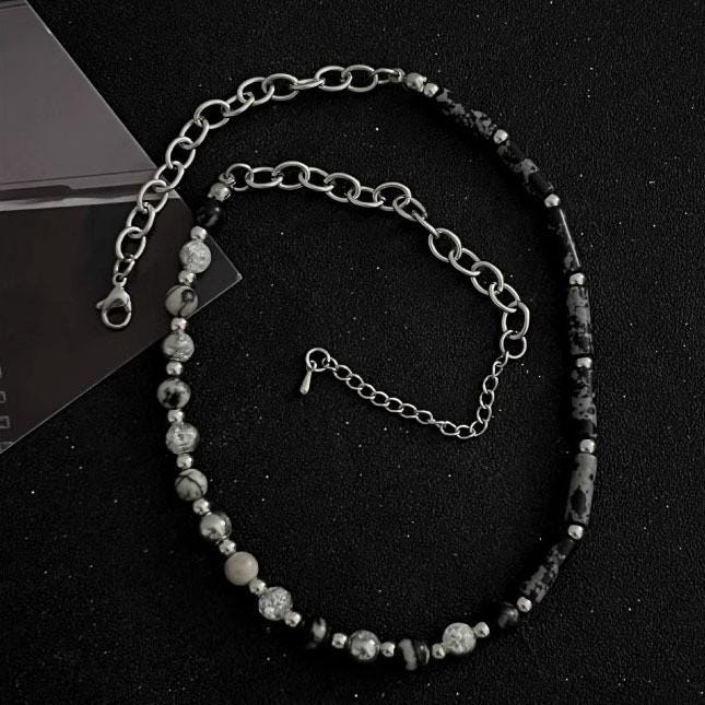 Minimalist Silver Bar Cuban Link Necklace for Men | Alloy Minimalist Chain | Streetwear Jewelry