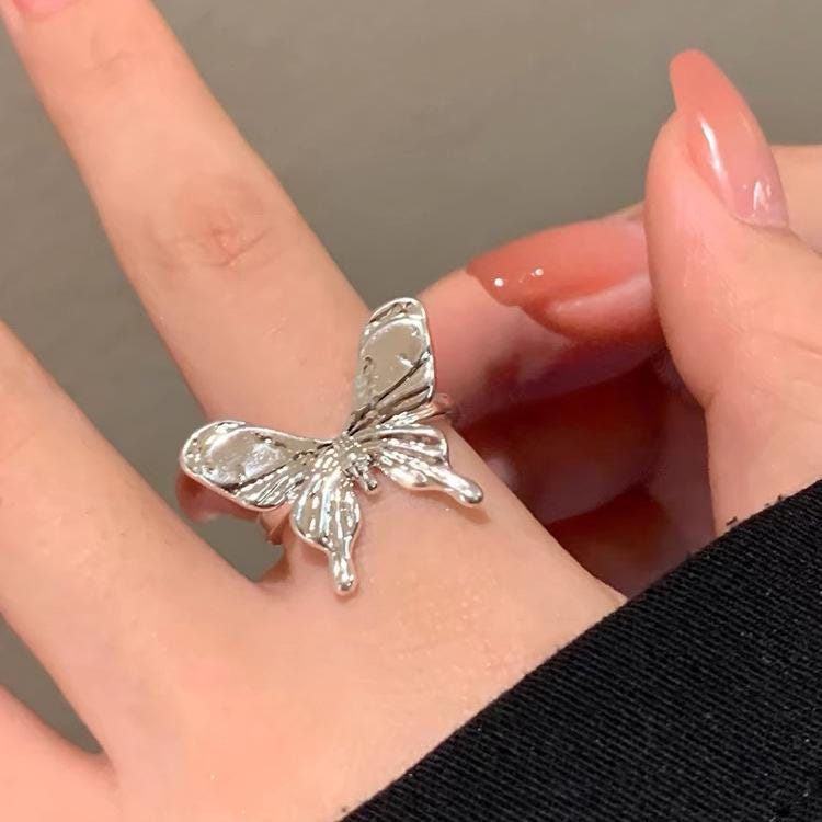 S925 Sterling Silver Boho Leaf Statement Ring