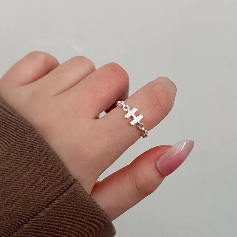 S925 Sterling Silver Adjustable Star Charm Ring