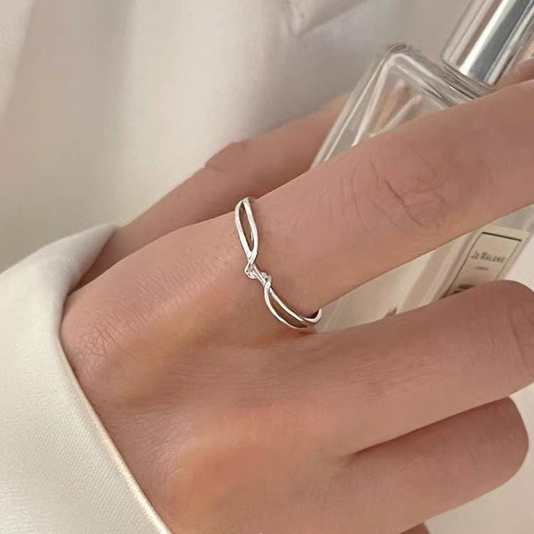 S925 Sterling Silver Adjustable Star Charm Ring