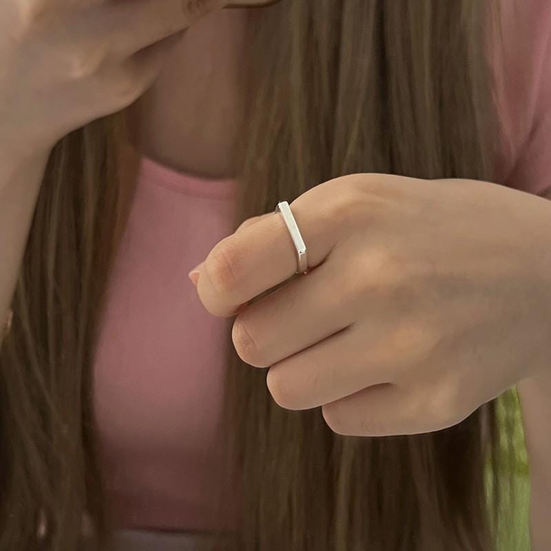 S925 Sterling Silver Adjustable Star Charm Ring