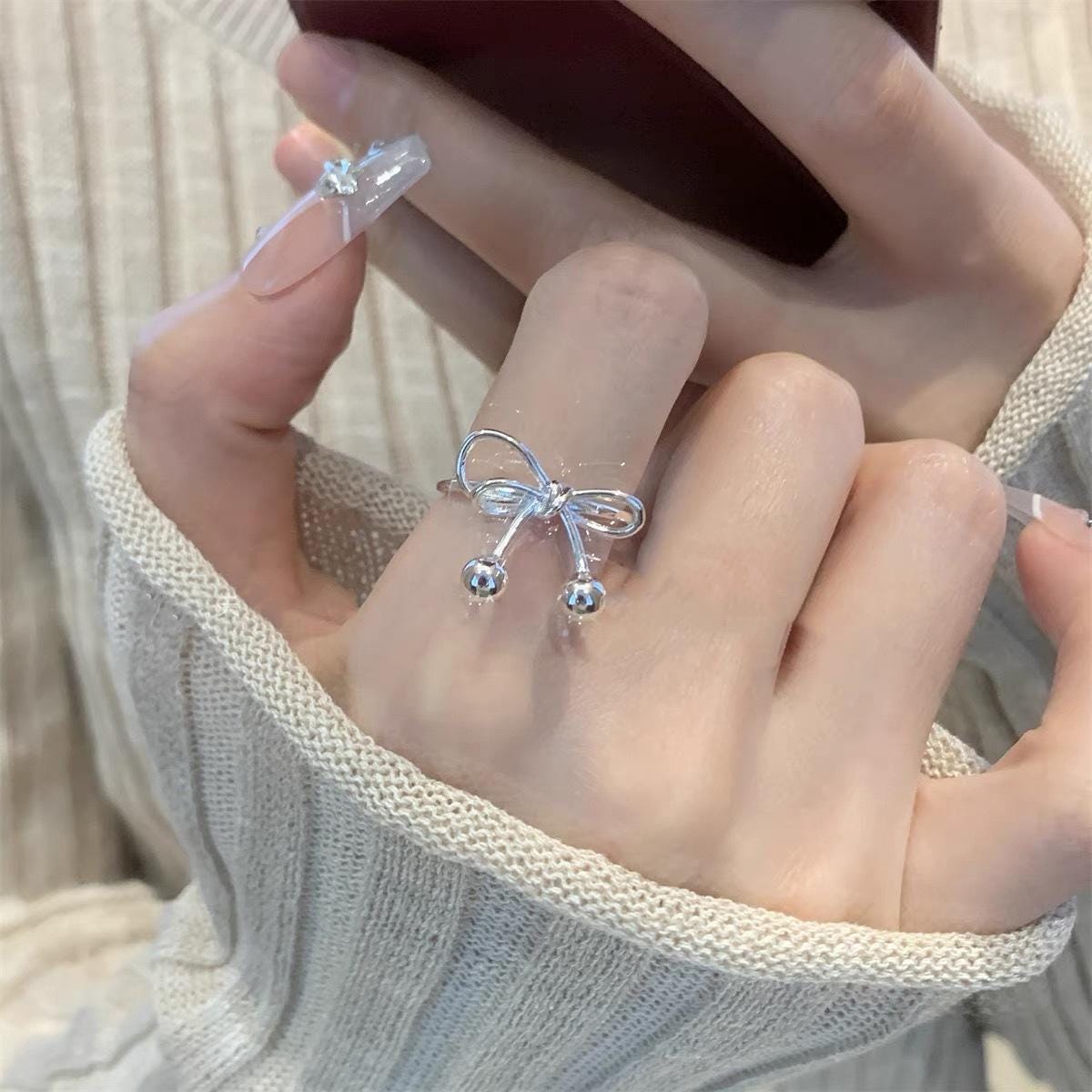 S925 Sterling Silver Boho Vintage Statement Ring