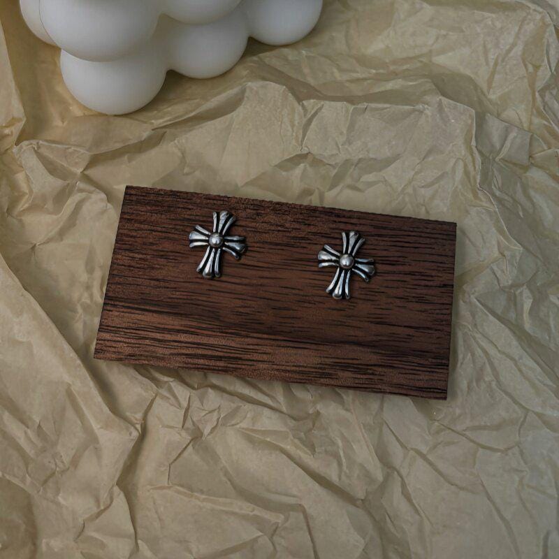 Gothic Punk Stud Earrings Titanium Steel