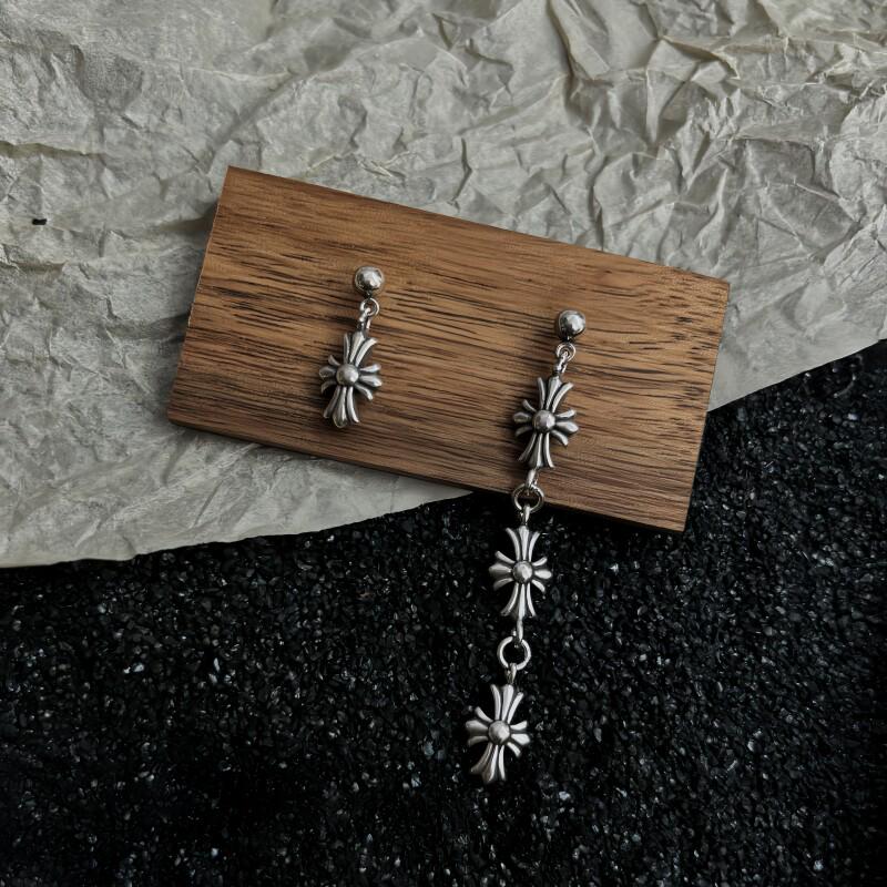 Gothic Punk Stud Earrings Titanium Steel