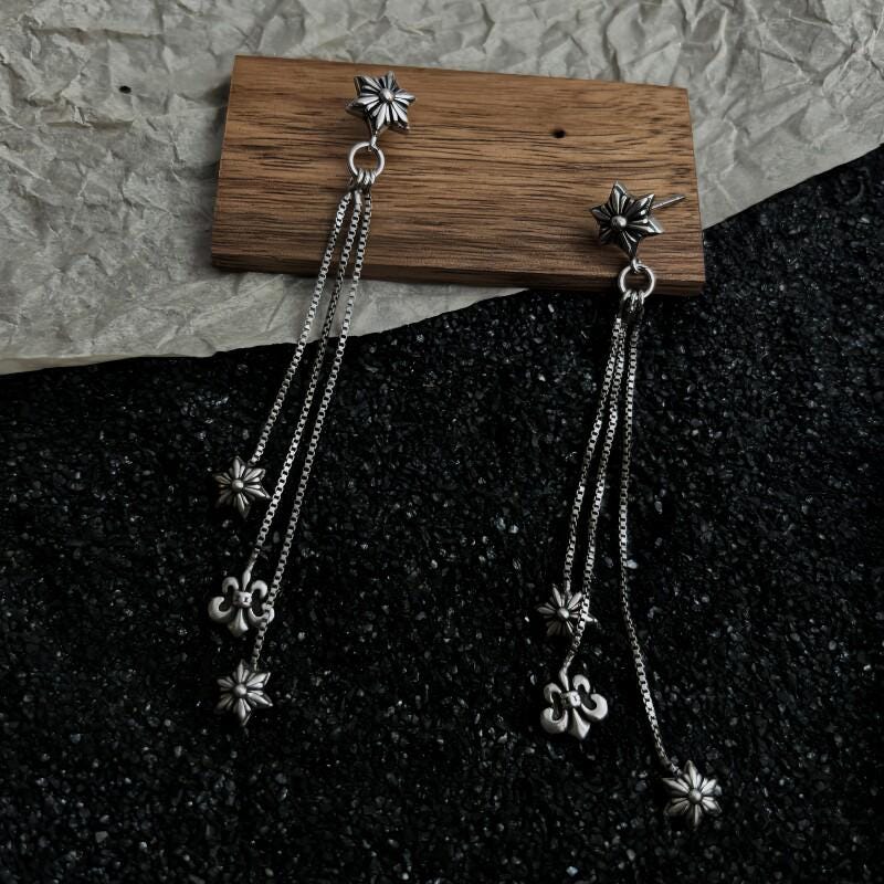 Gothic Punk Stud Earrings Titanium Steel