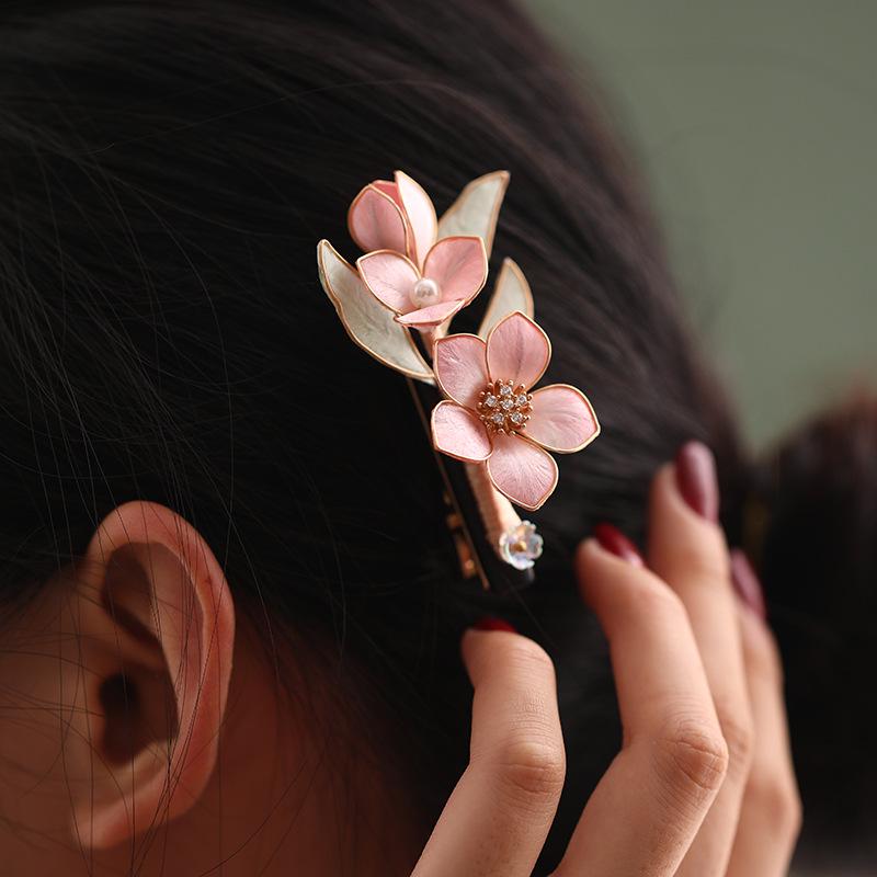 Velvet Flower Butterfly Hair Clip Handmade
