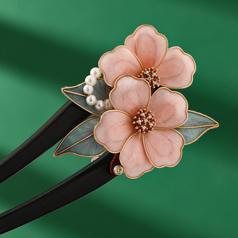Velvet Flower Butterfly Hair Clip Handmade