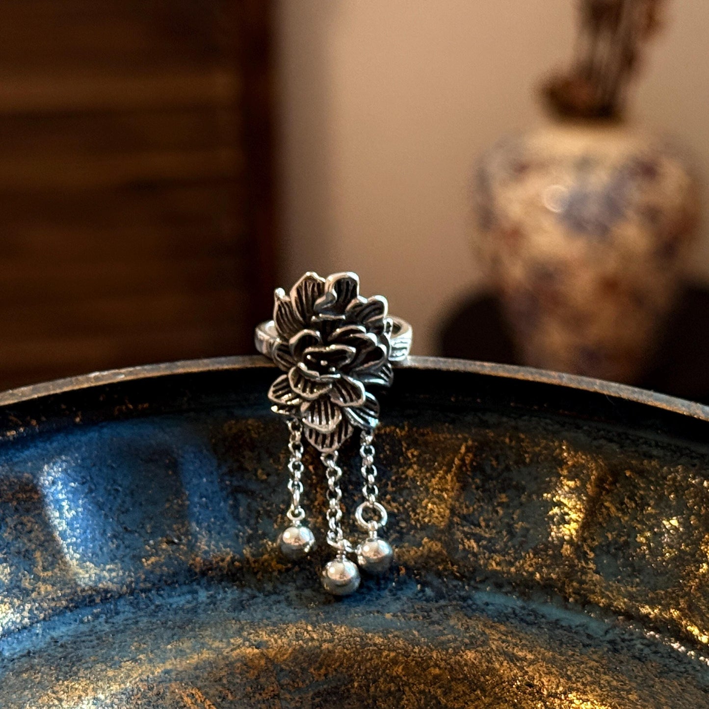Handmade  Sterling Silver Chinese Ethnic Ring