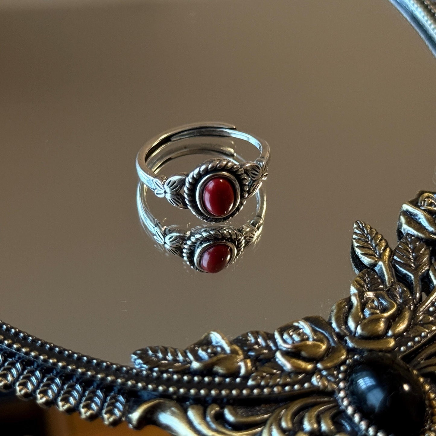 Handmade  Sterling Silver Chinese Ethnic Ring