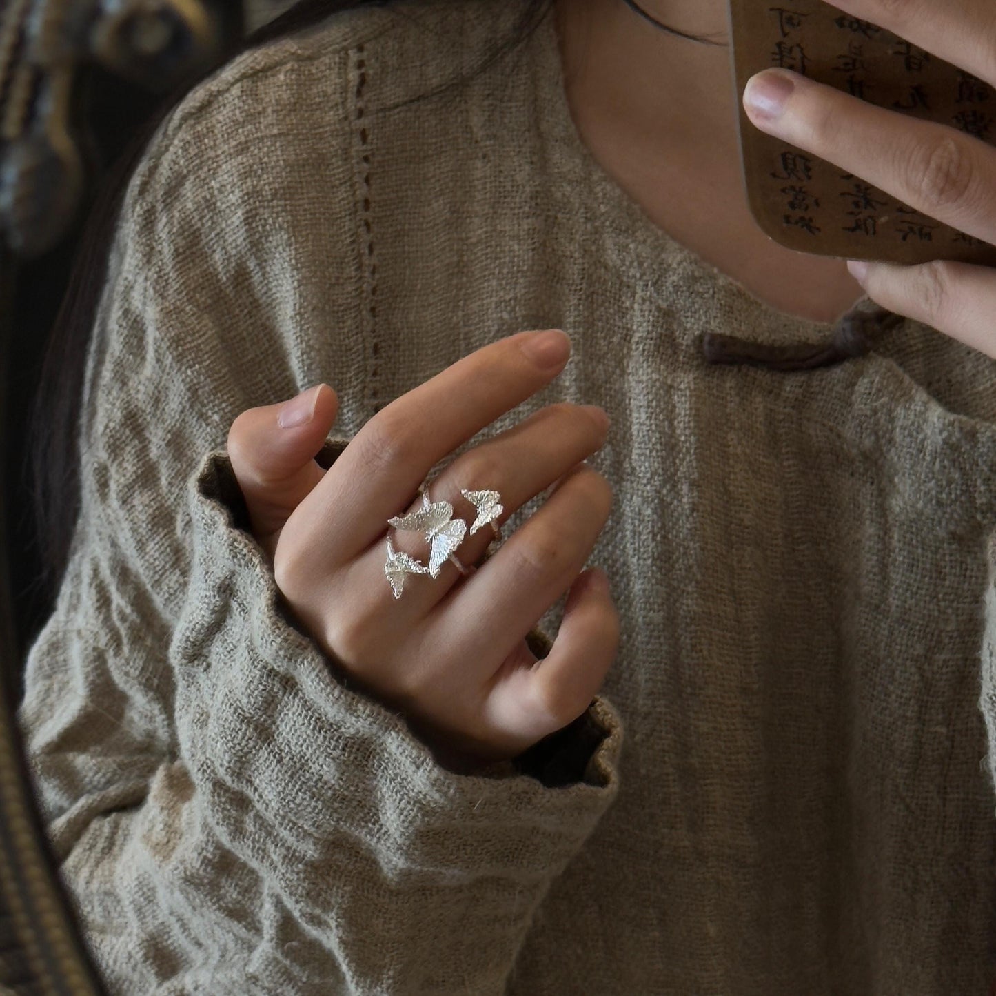 Handmade  Sterling Silver Chinese Ethnic Ring