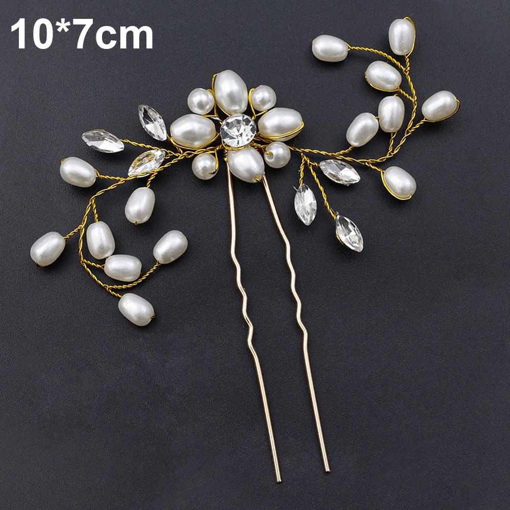 Crystal Pearl Bridal Hair Vine Handmade