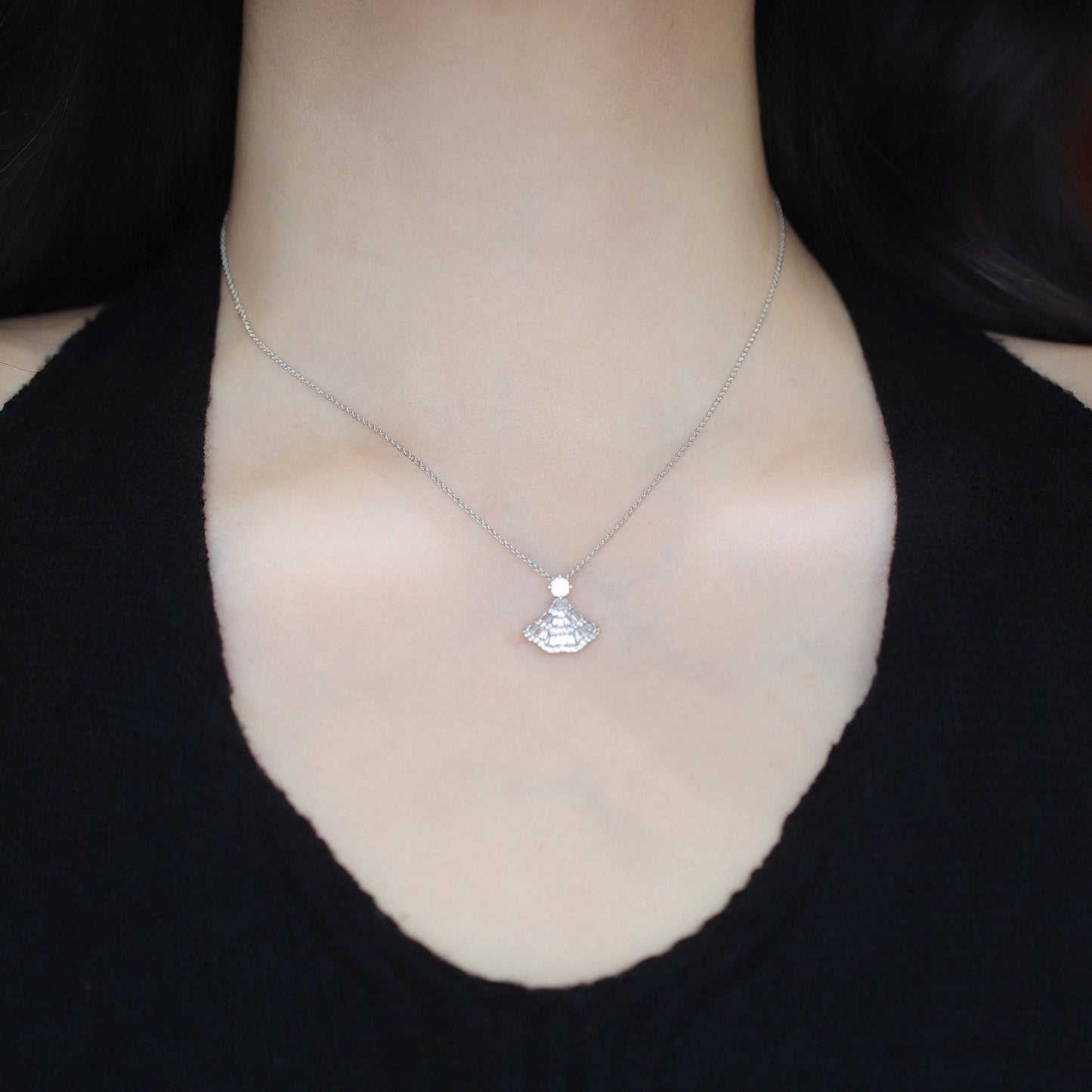 Sterling Silver Four Leaf Clover Lucky Necklace