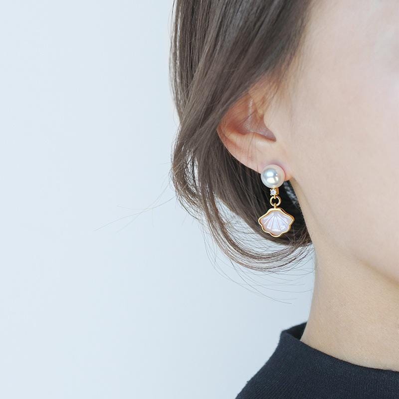 Handmade Turquoise Baroque Pearl Drop Earrings Vintage Gold Silver Bridal