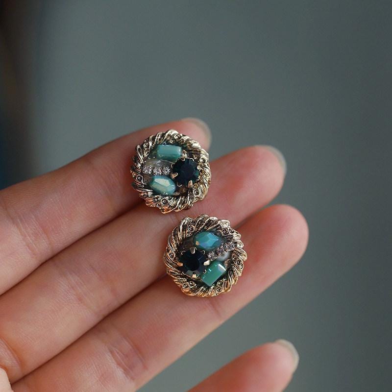 Evil Eye Turquoise Pearl Earrings Handmade